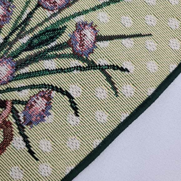 Vtg NEVER ENOUGH THYME Tapestry Bell Pull By Manual Woodworkers Weavers USA - Picture 2 of 15